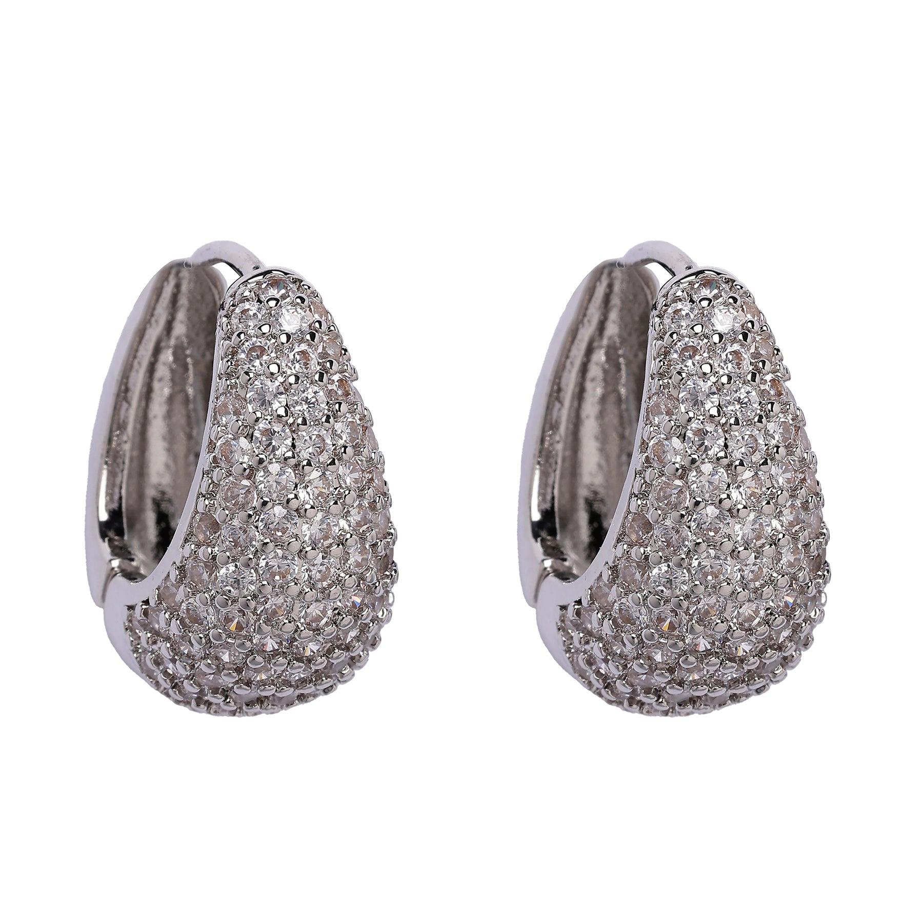 AGP PARIS Womens Sparkling Hoop Earrings