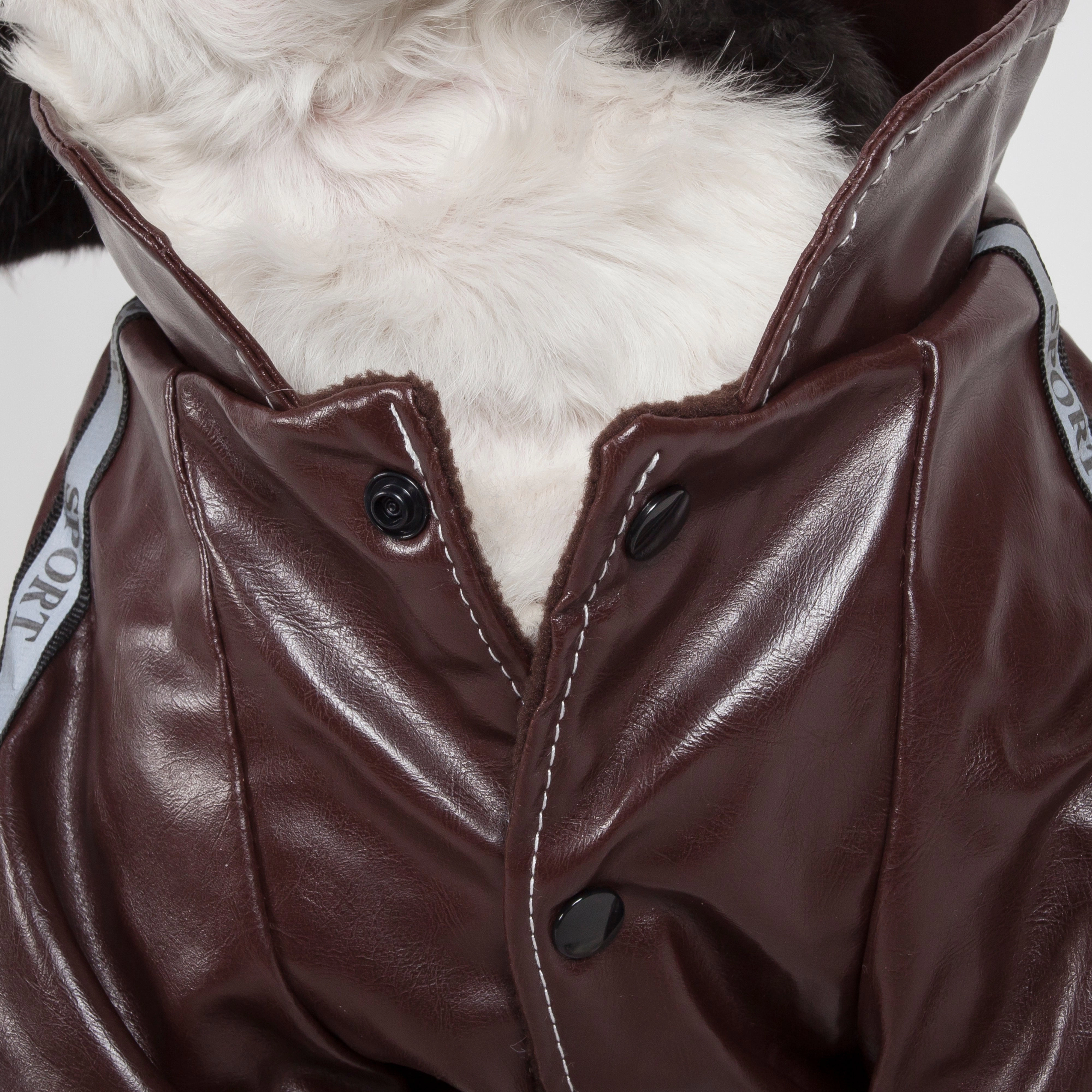 Pet Life ® Wuff-Rider Fashion Suede Stitched Pet Coat