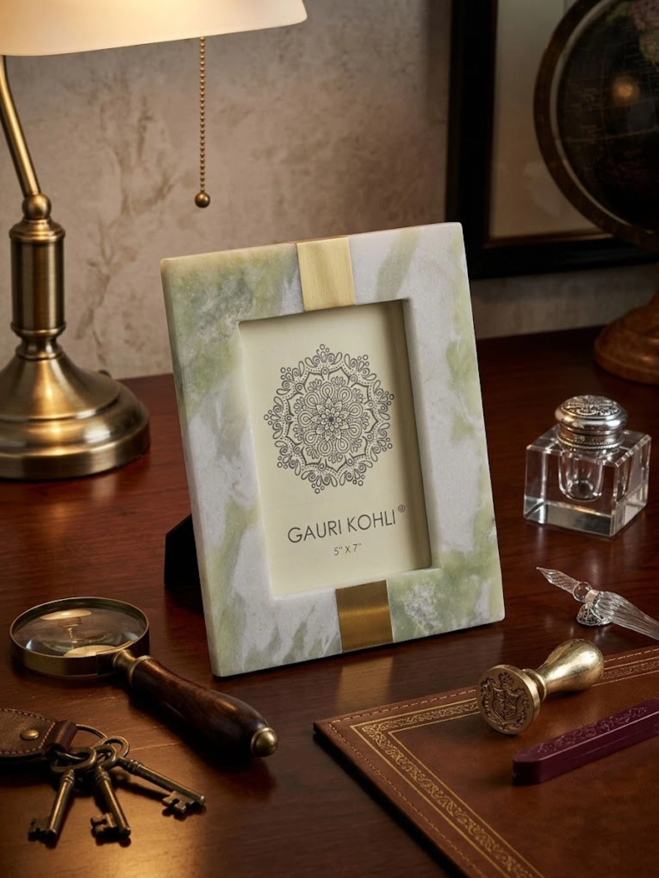 GAURI KOHLI Skye Green Onyx Picture Frame