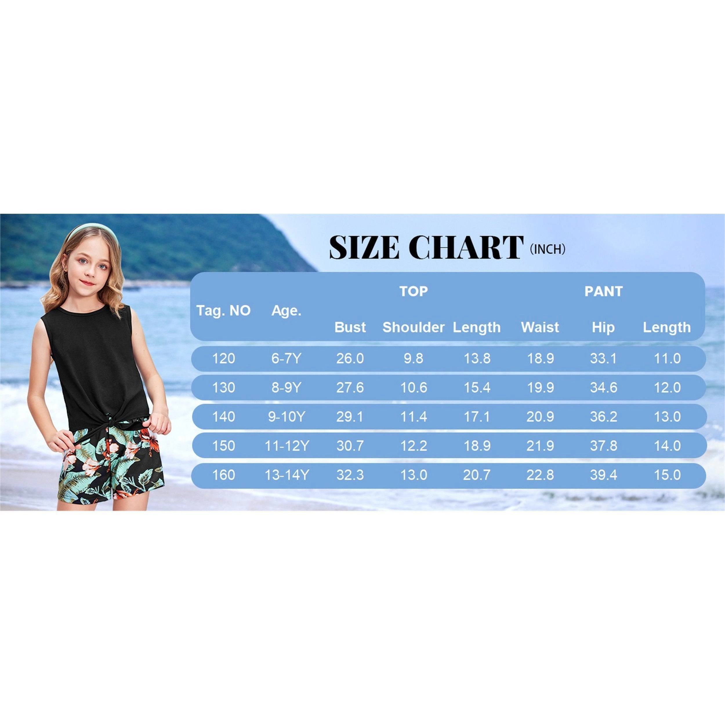 Arshiner Girls Summer Clothes Piece Sets Sleeveless Shirts And Shorts Set Kids Clothing Pockets