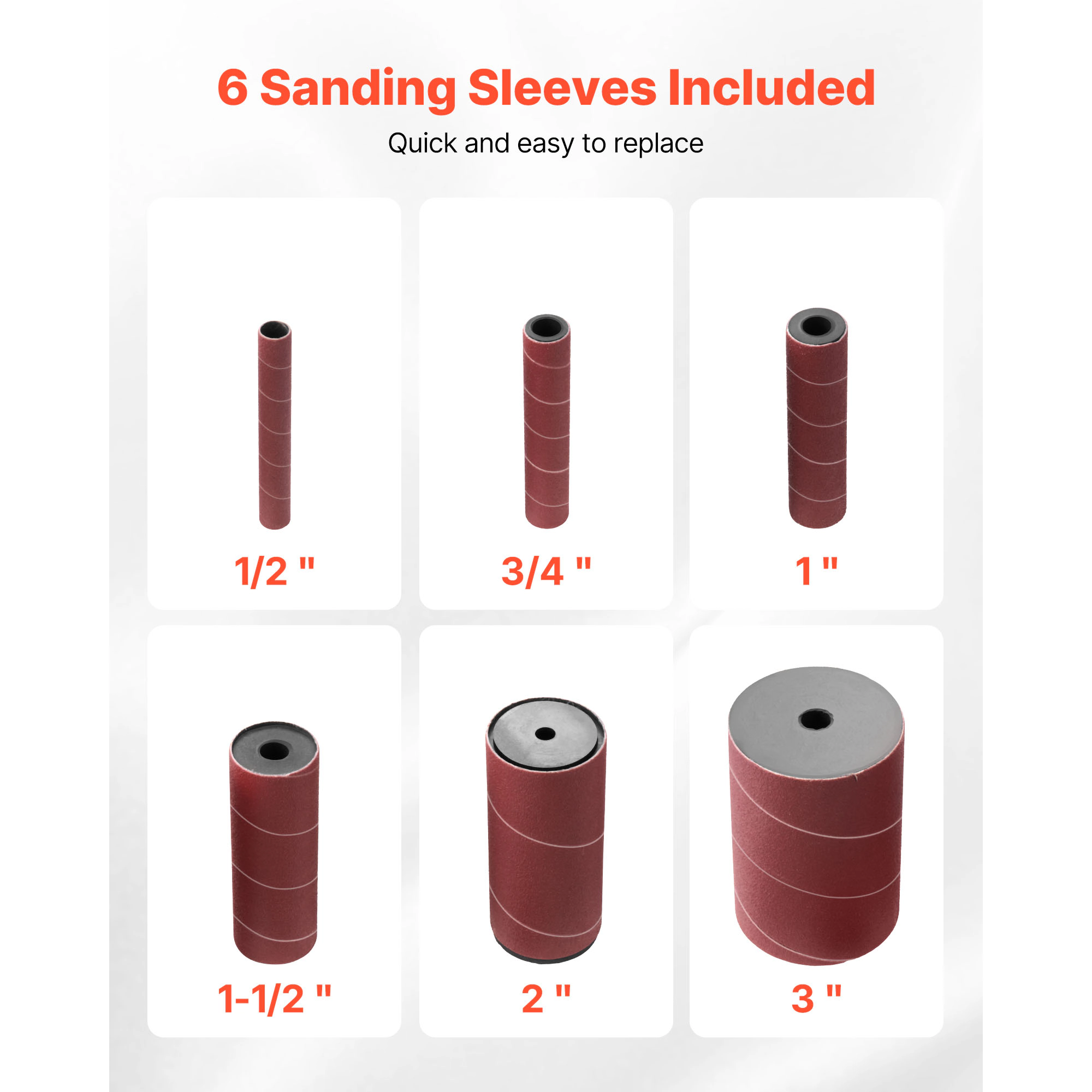 HONGGE Oscillating Spindle Sander Benchtop Spindle Sander with Stroke Sleeves 1/2" - Sanding for Woodworking Furniture