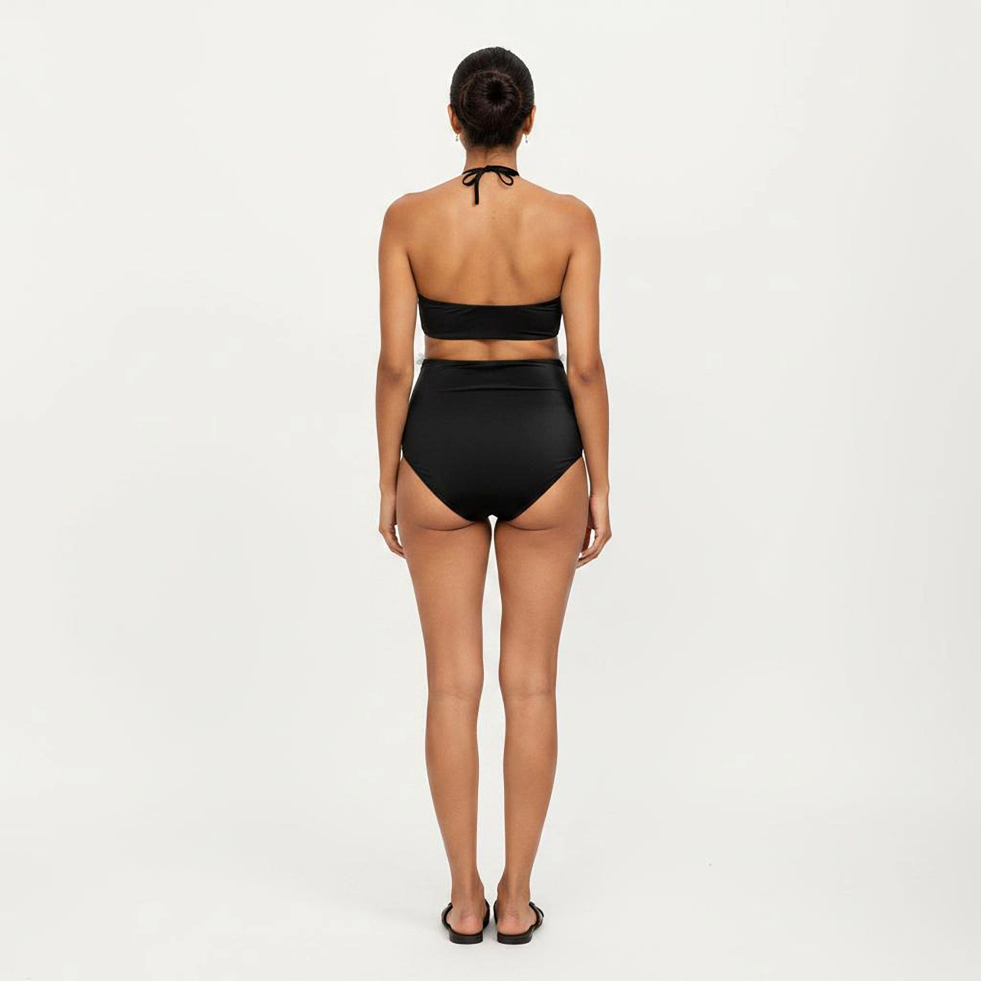 Anna-Kaci Women’s Maternity Floral-Trim Bandeau Two-Piece Swimsuit - High Waist Tummy Control