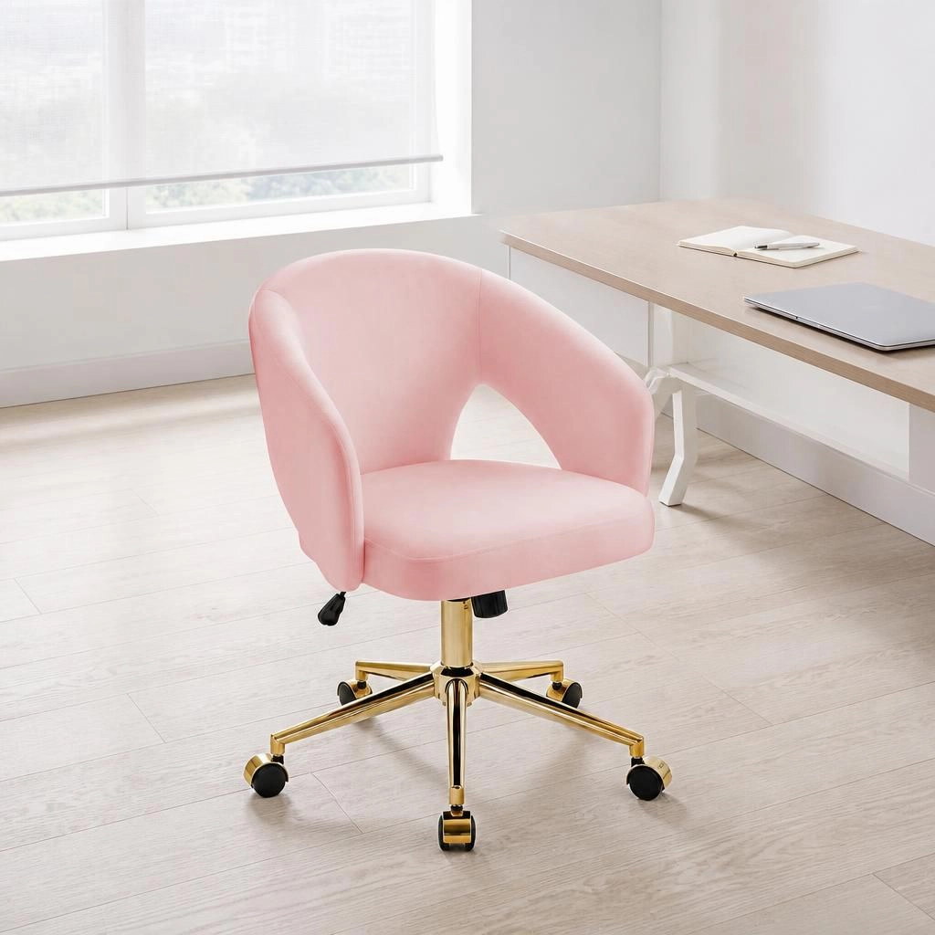 GOODSILO Upholstered Velvet Compact Office Task Chair