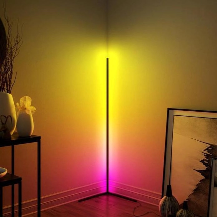 EP Light 55" RGBCW Metal Corner Lamp LED Floor Lamp