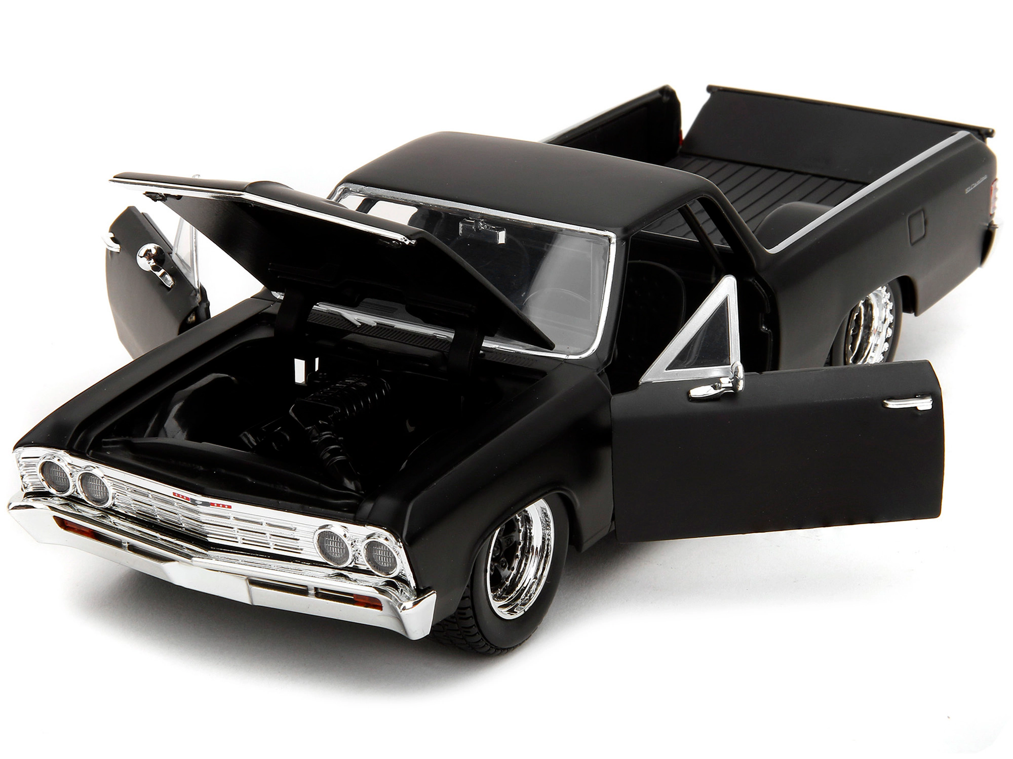 Jada 1967 Chevrolet El Camino Matt Black "Fast & Furious" Series 1/ Diecast Model Car by Jada