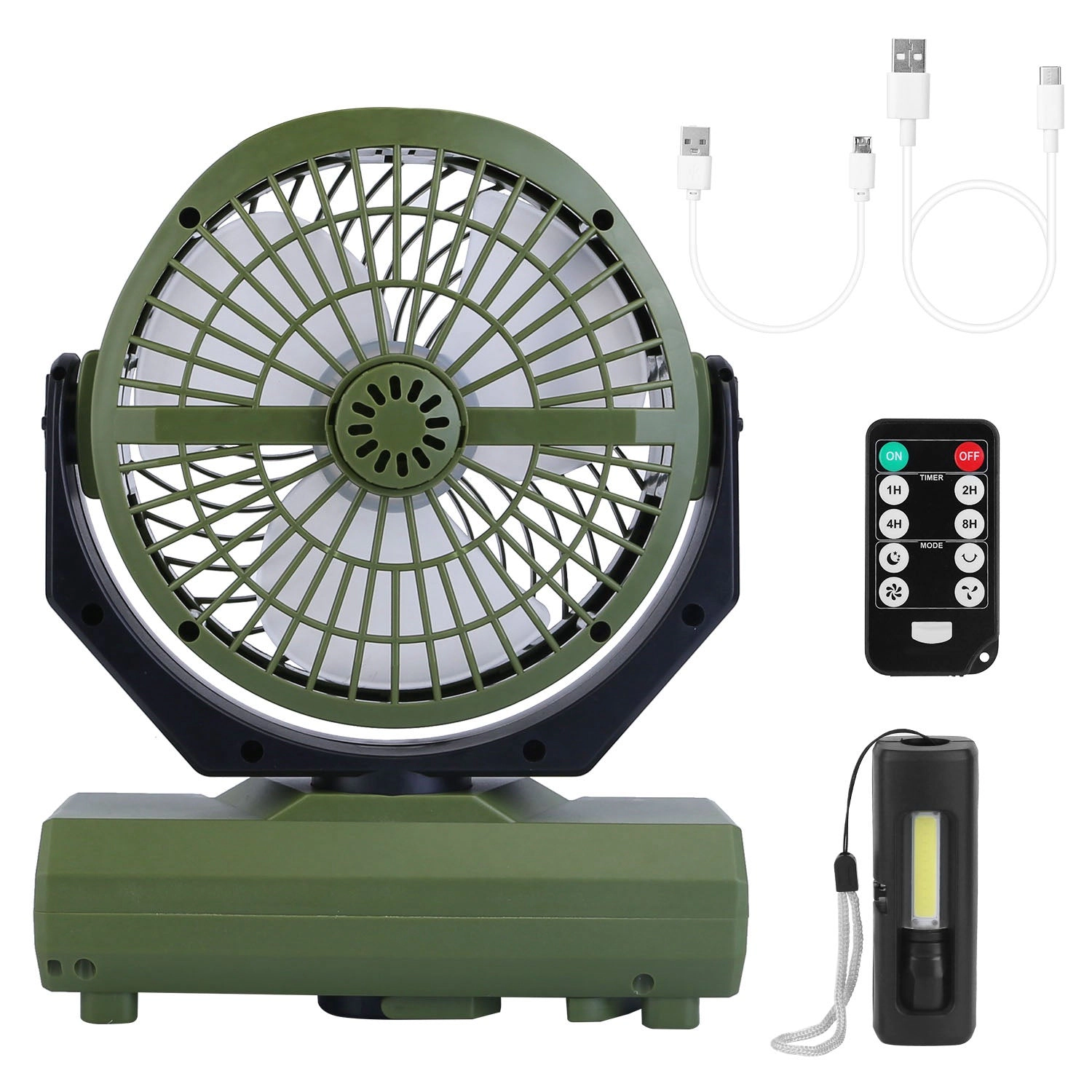 GBruno 20000mAh Rechargeable Camping Fan With Light