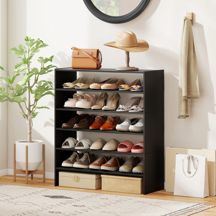 Hivvago 6-tier Shoe Rack with Anti-tipping Device for Entryway