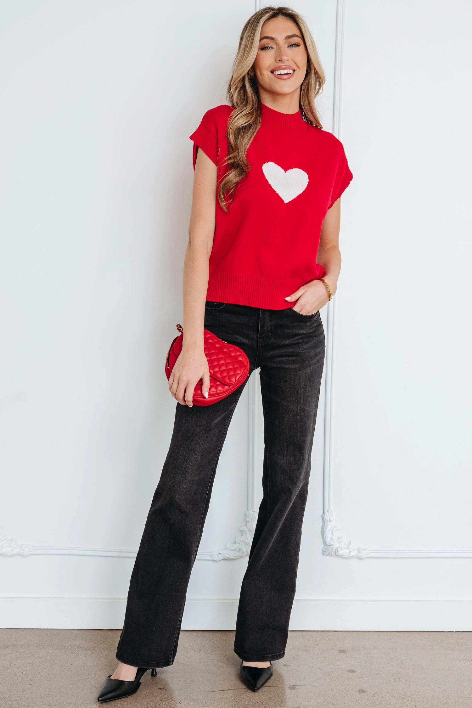 Threaded Pear Women's Genevieve Cropped Short Sleeve Sweater