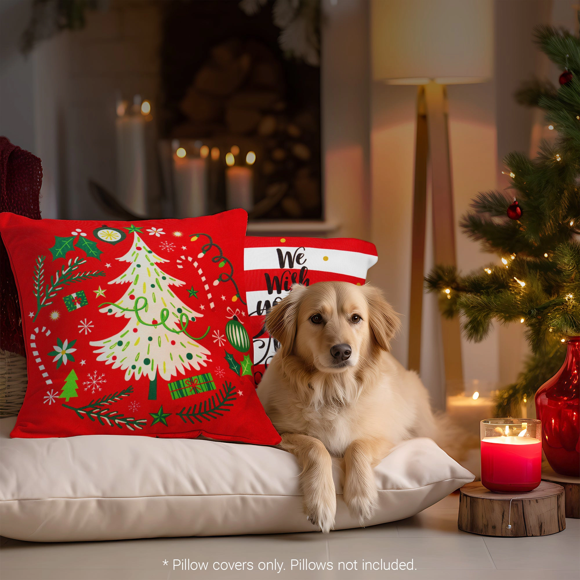 G128 Elegant Pine Spruce Decorative Throw Pillow Covers