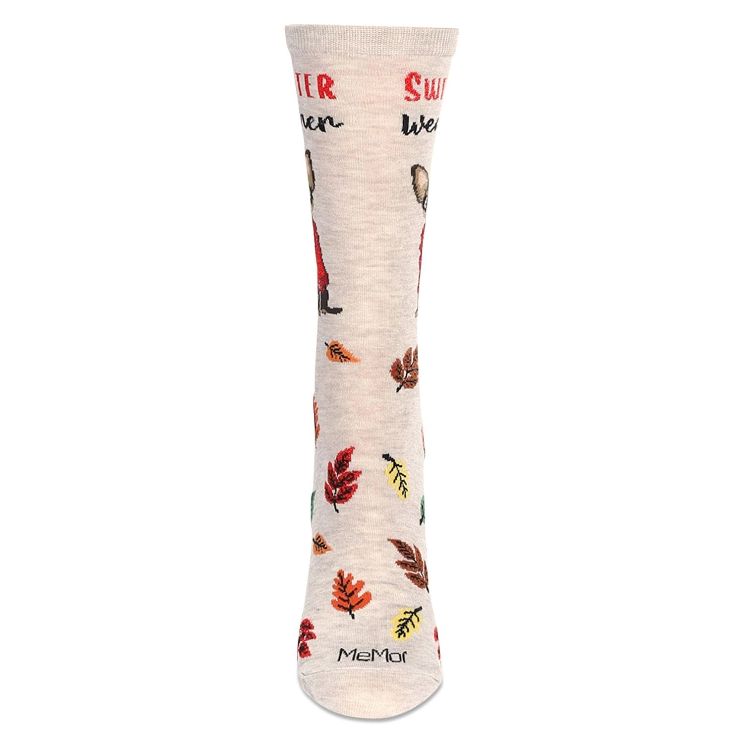 MeMoi Women's Sweater Weather Bamboo Crew Socks