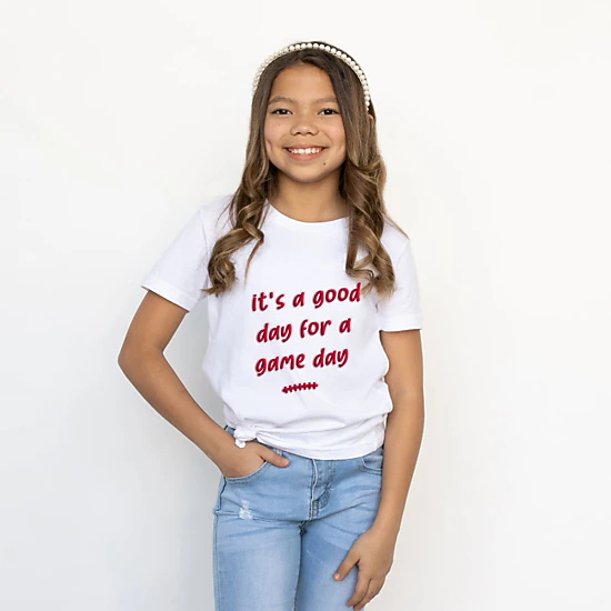 The Juniper Shop - Youth Short Sleeve Graphic T-Shirt - It's A Good Day For A Game Day Puff Print