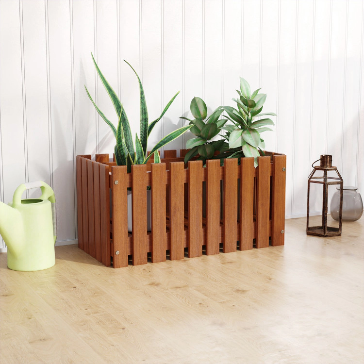 Hivvago Solid Wood Raised Garden Bed for Flower and Vegetable