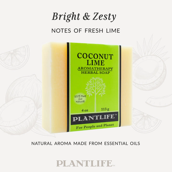 Plantlife Coconut Lime Aromatherapy Herbal Soap