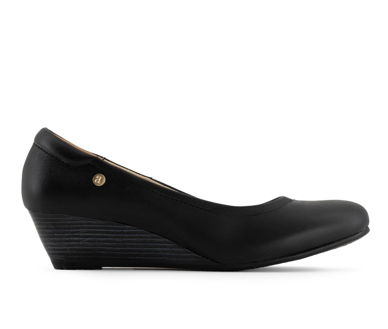 Andrea Womens Leather Wedge Loafers