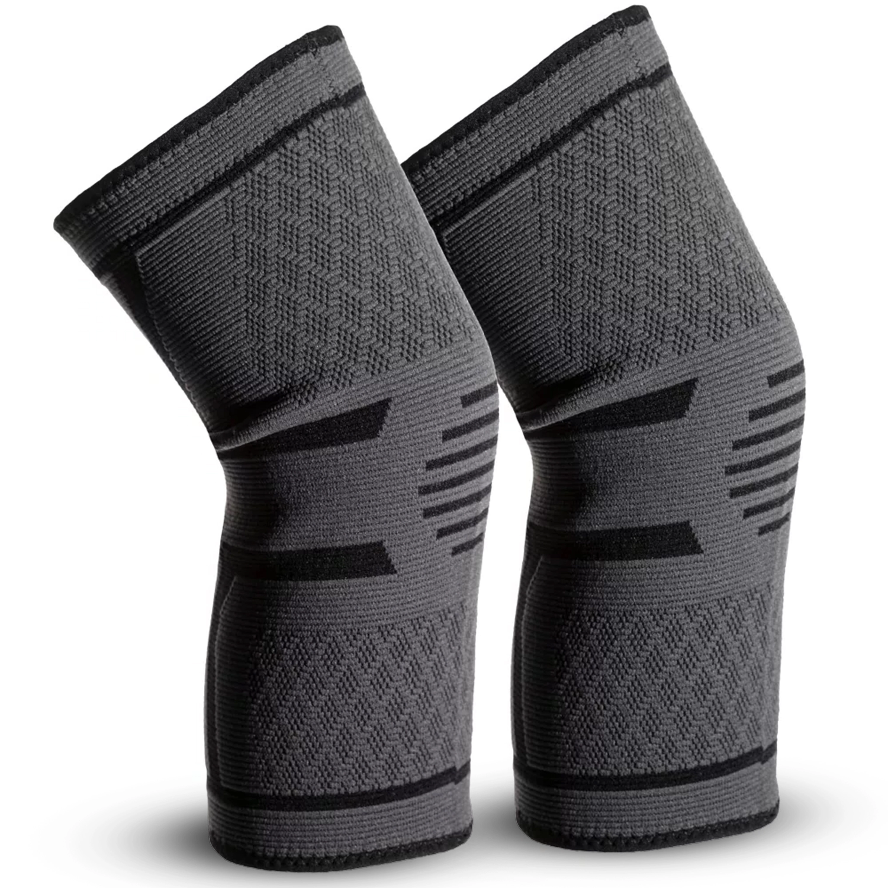 Luminuxe Compression Knee Brace 2 Pack Knee Support Sleeves for Running, Arthritis, Breathable Sports Knee Braces Large