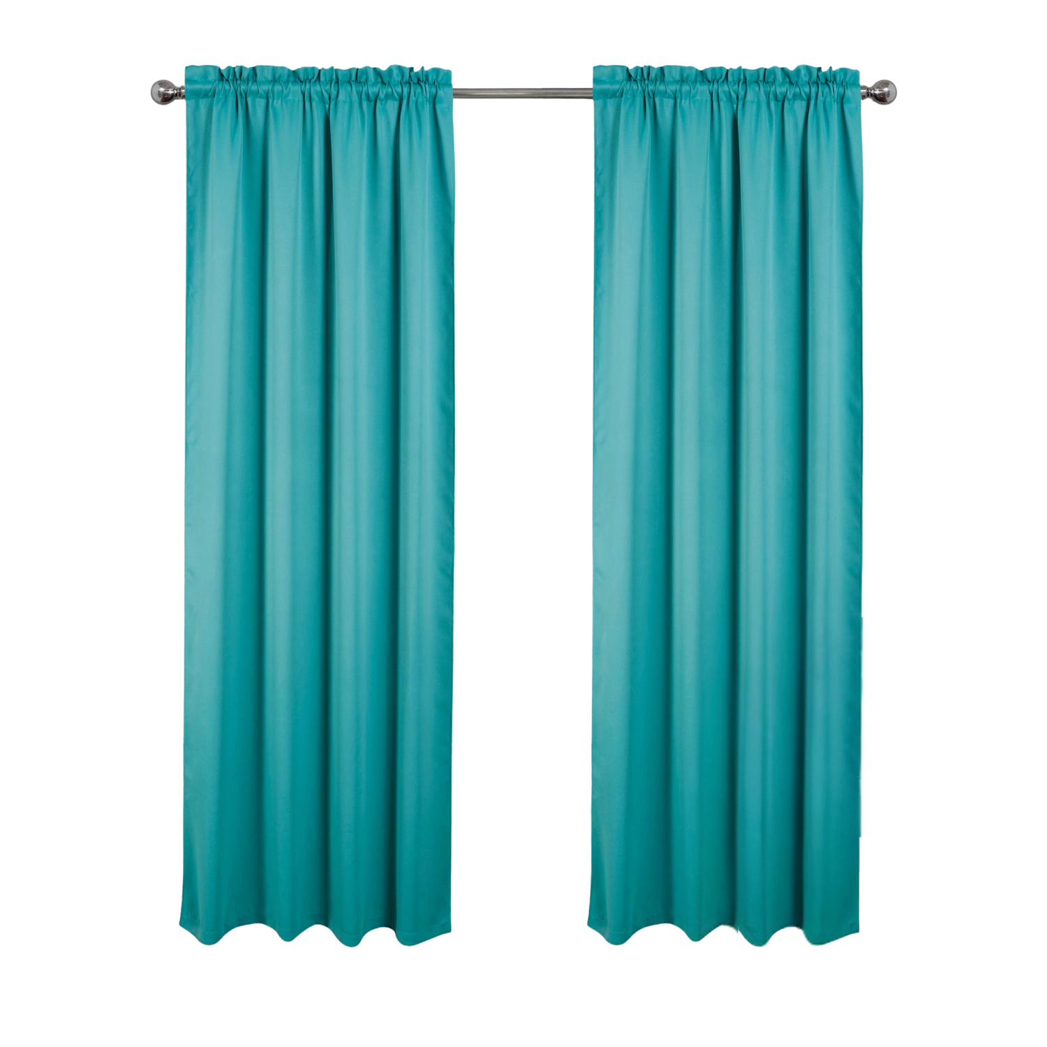 RT Designers Collection 100% Polyester Twilight Blackout Rod Pocket Curtain Panel 54" x 84" Turquoise