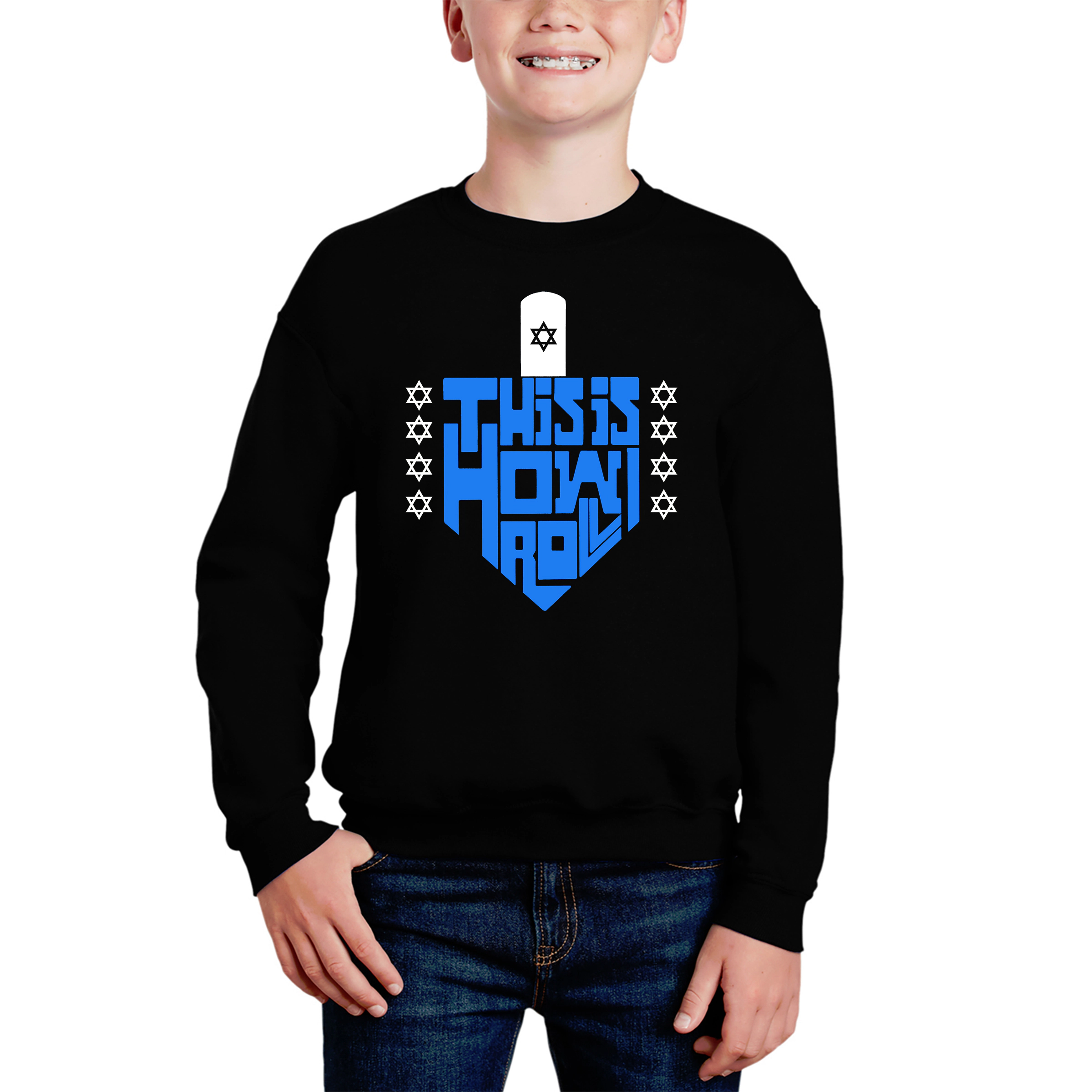 LA Pop Art Boy's Word Sweatshirt - This Is How I Roll