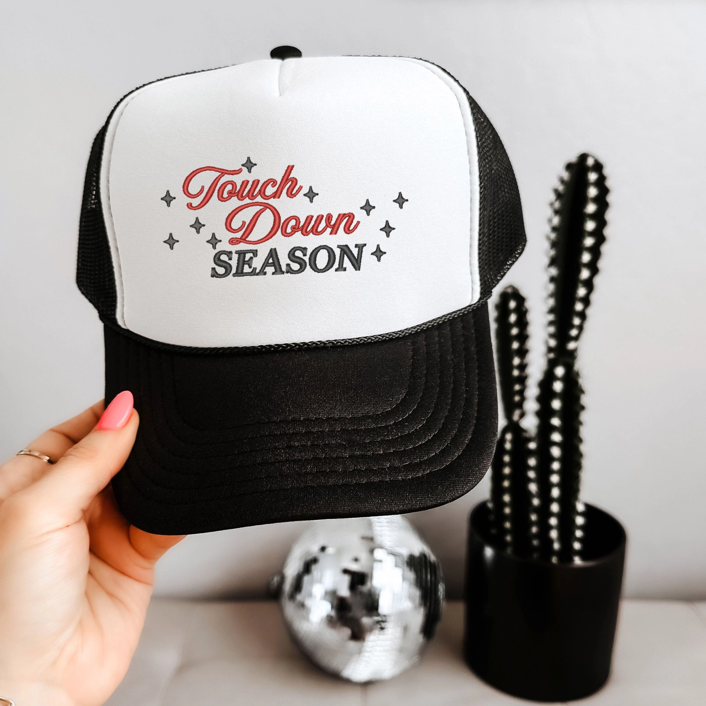 The Juniper Shop - Youth Graphic Foam Trucker Hat - Embroidered Touch Down Season Stars