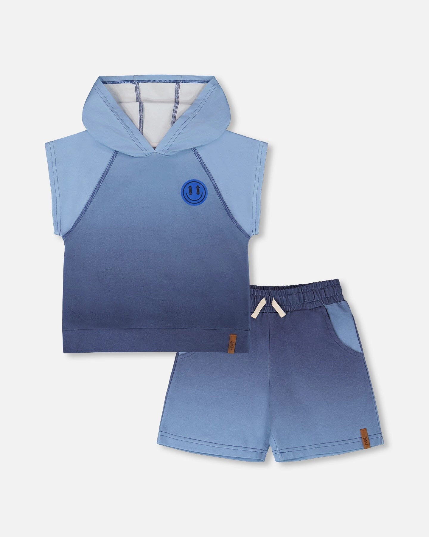 Deux par Deux Boys Sleeveless Top and Shorts Set Gradient
