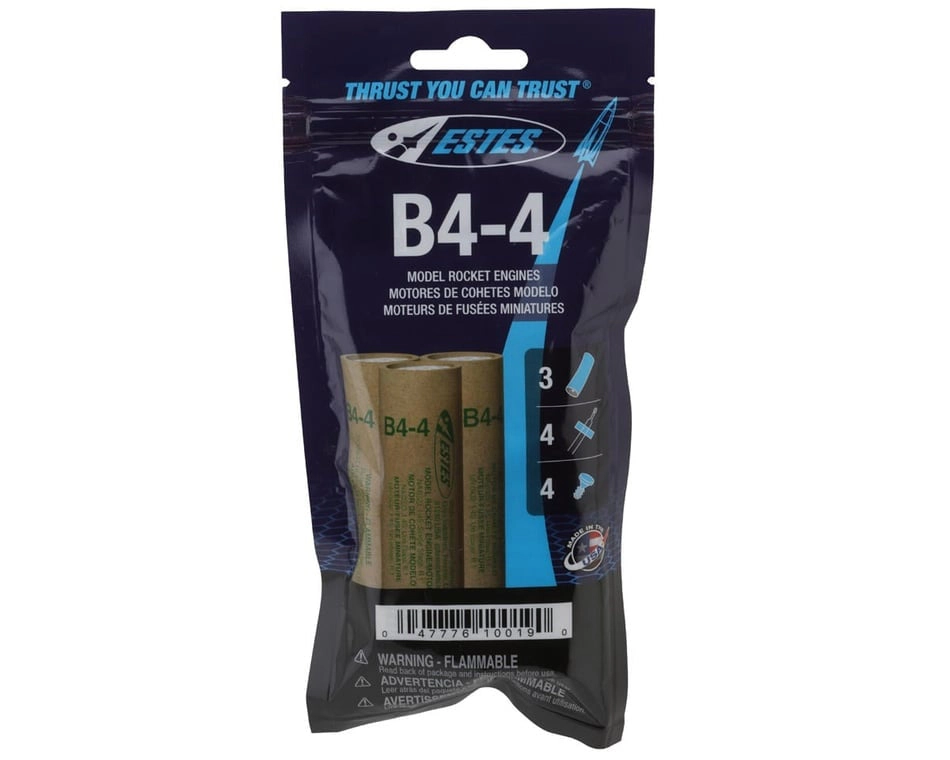 Estes B4-4 Model Rocket Engines 3-Pack (010019)