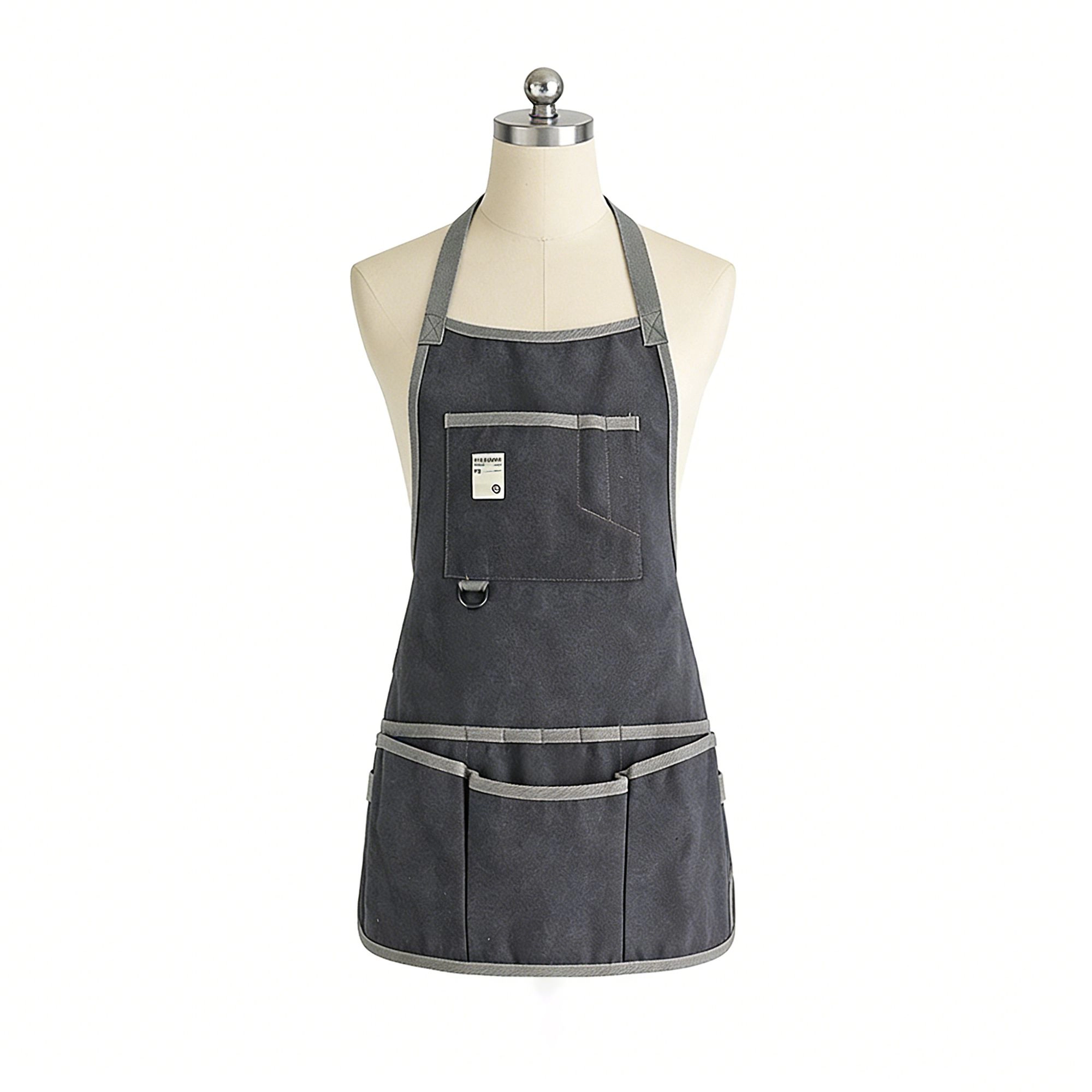 Alilang Unisex Canvas Utility Apron with Multiple Pockets Work Apron for Cleaning Cooking Gardening Household Tasks