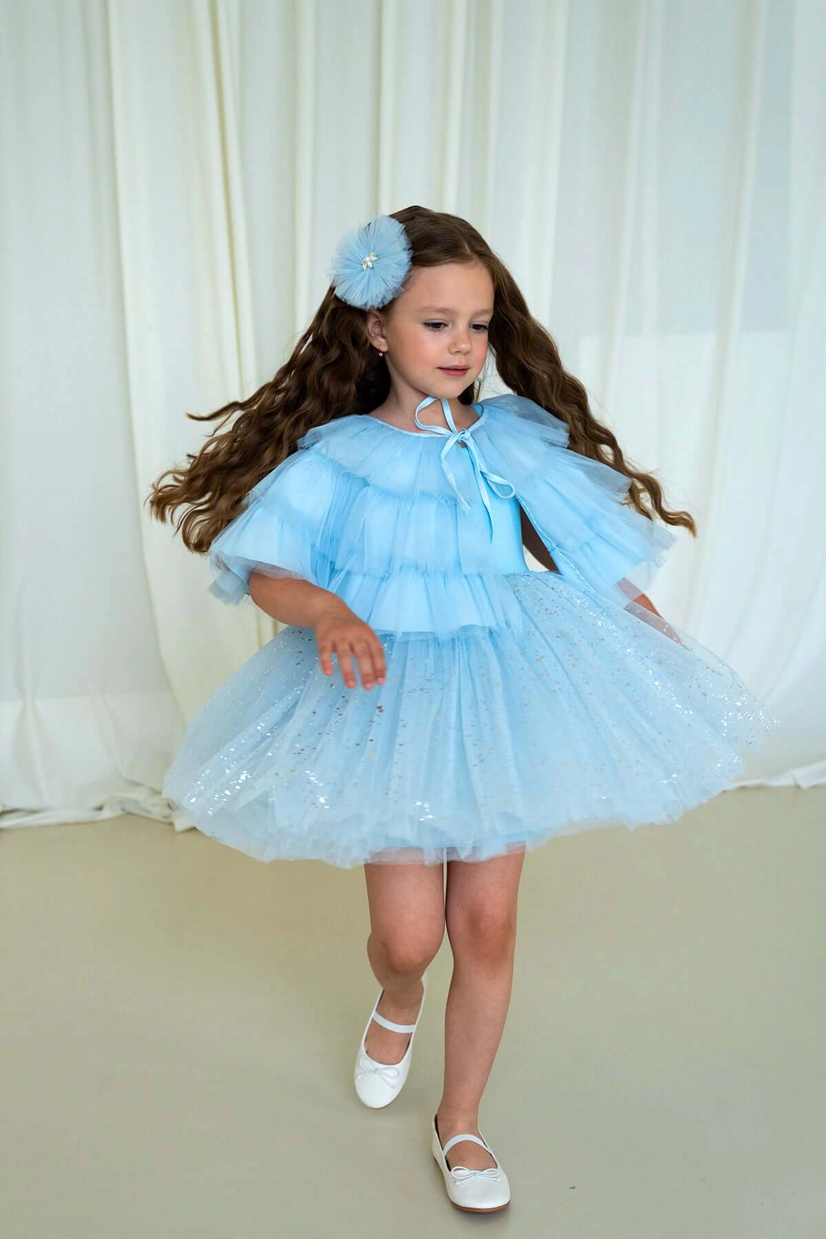 Mini Celebrities Girls Sparkle Blue Dress Set