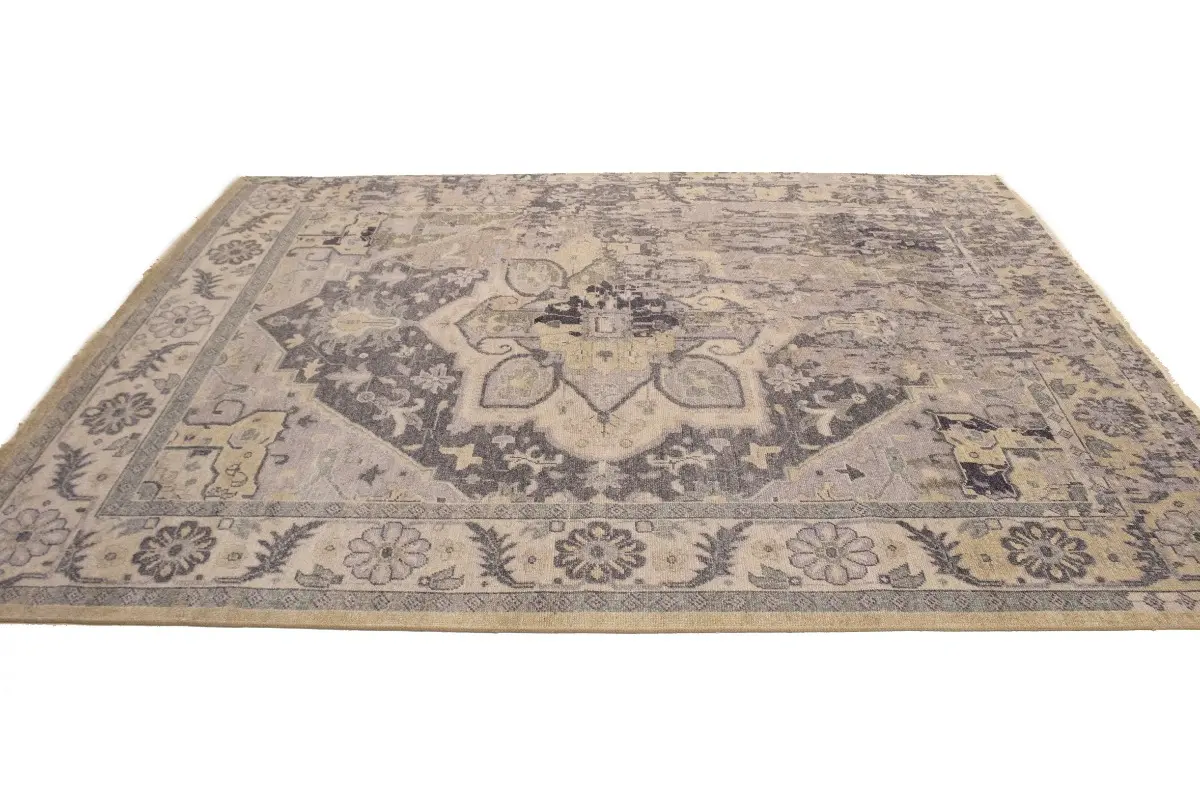 Magic Rugs 7'11 X 10'0 Muted Hand Knotted Floral Heriz Serapi Wool Rug
