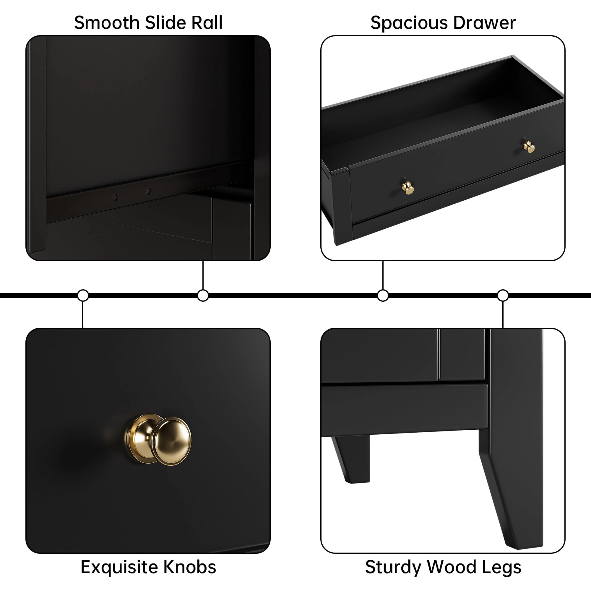 5 Drawer Tall Modern Dresser with Metal Knobs, Wooden Storage Chest for Bedroom Entryway Hallway