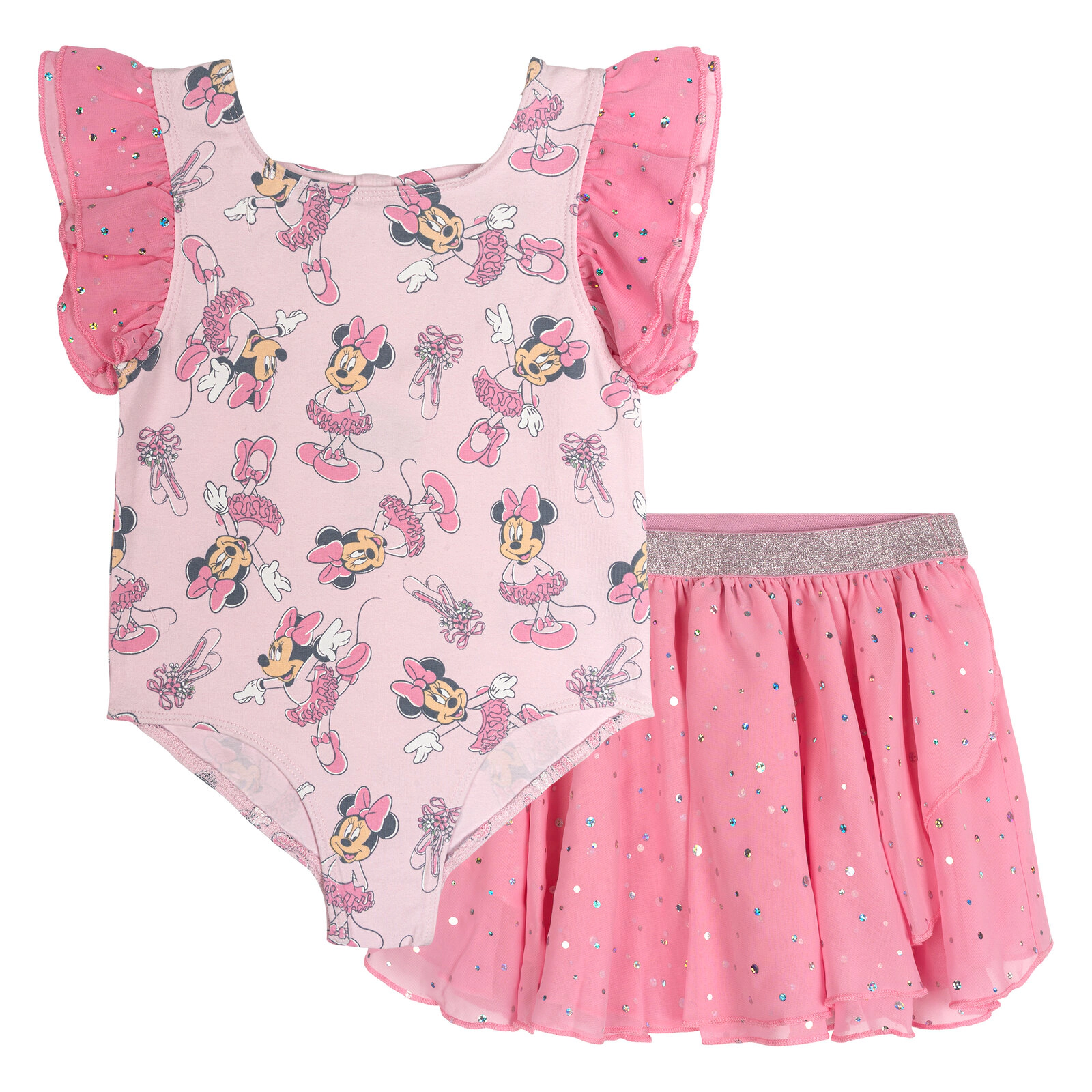 Disney Girls' Gymnastics 2-Piece Leotard and Skirt Set