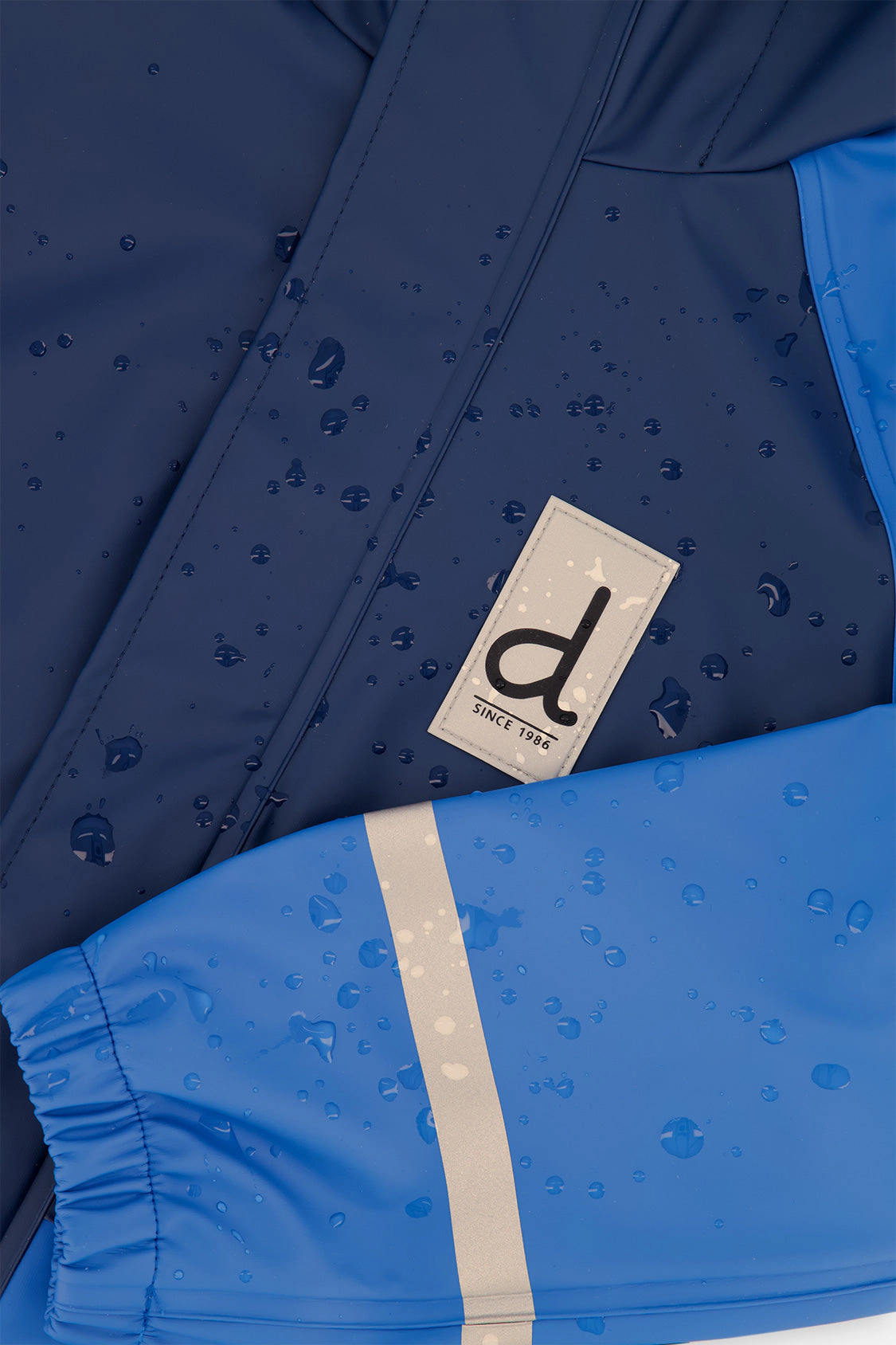 Deux par Deux Boys Color-Block Hooded Full-Zip Rain One Piece
