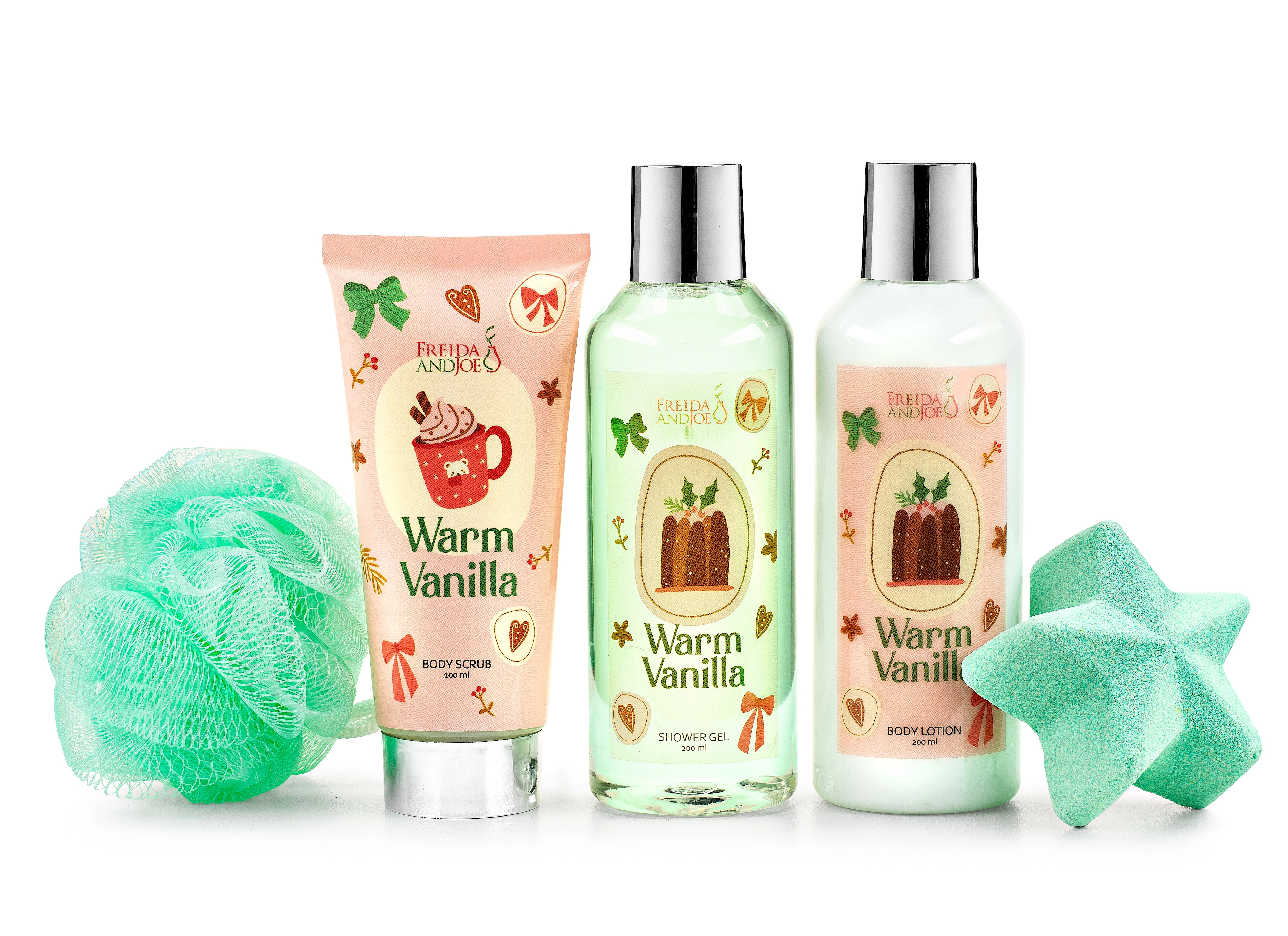 Freida and Joe Women Warm Vanilla Fragrance Bath And Body Collection Gift Box Set