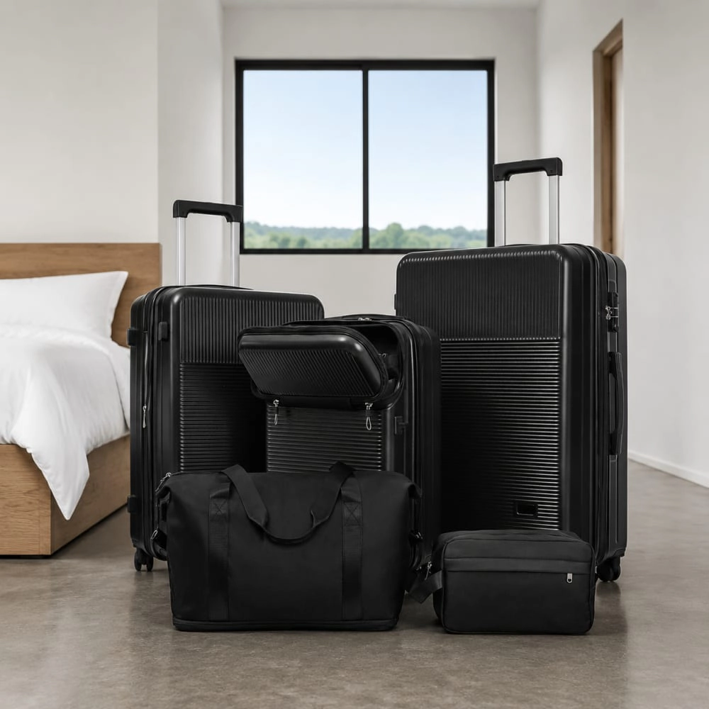 WOW PIONEER Durable Hard Case Spinner Luggage