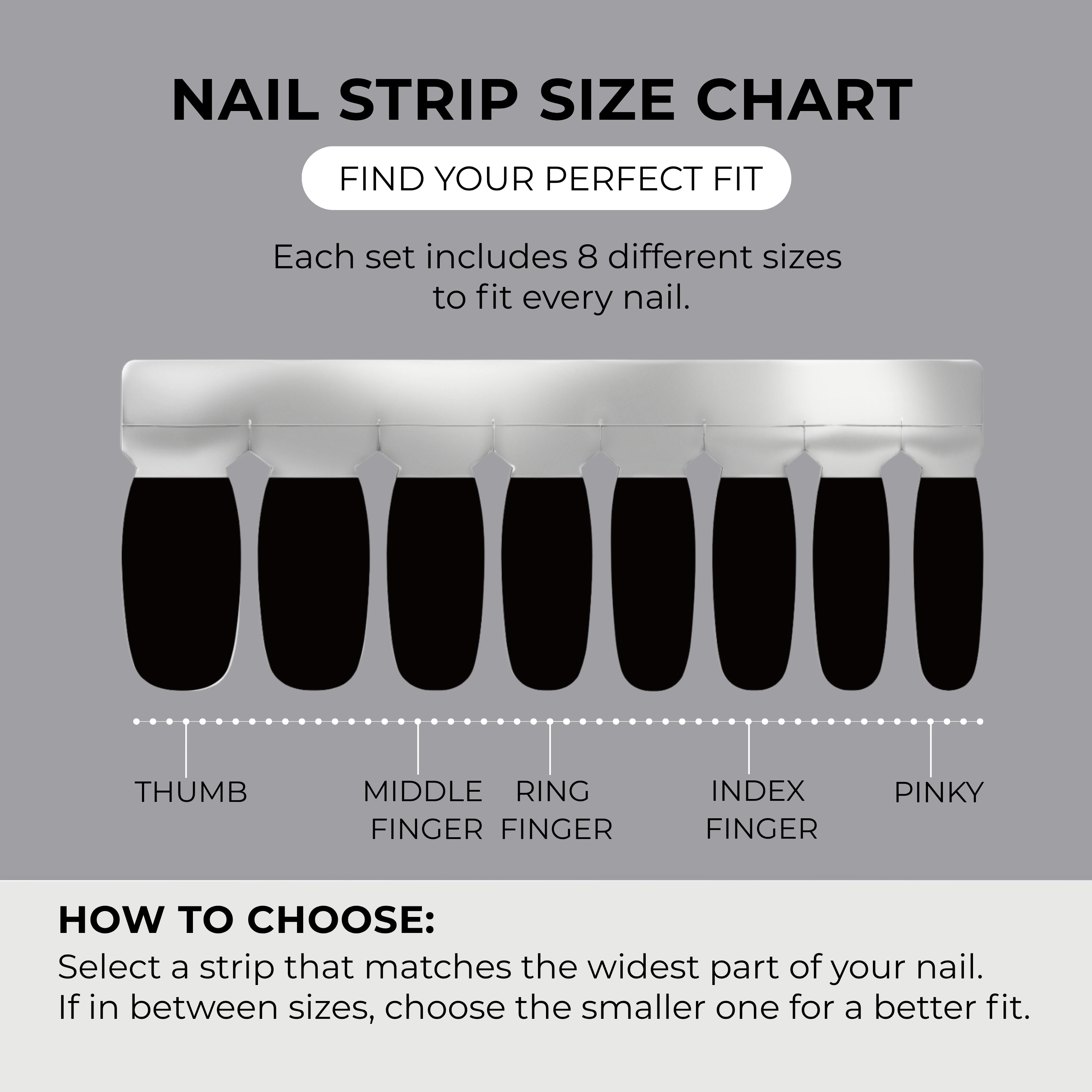XPNail Women's Nail Polish Strips Medium Grey 16ct