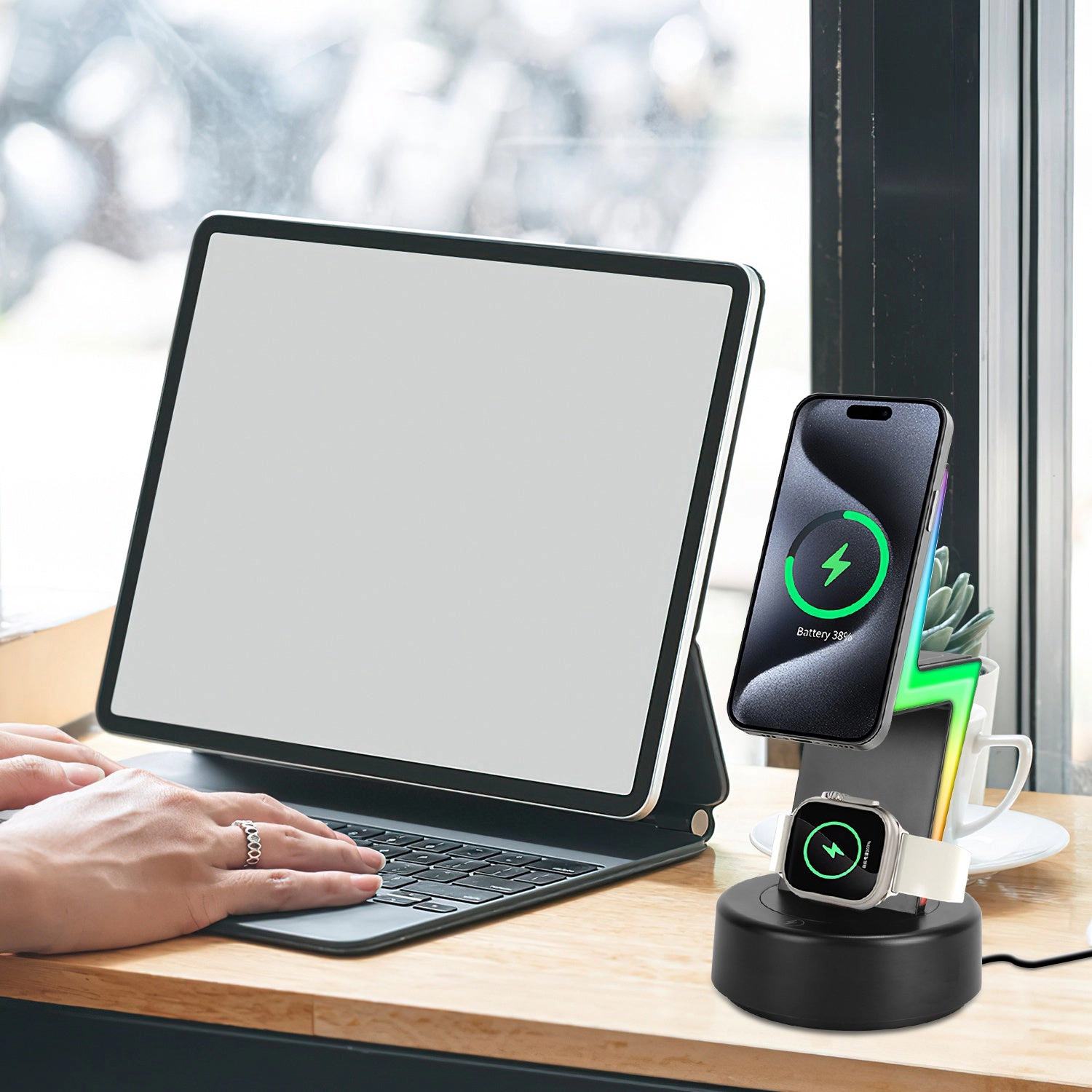 GBruno 3-in-1 Magnetic Wireless Charging Station