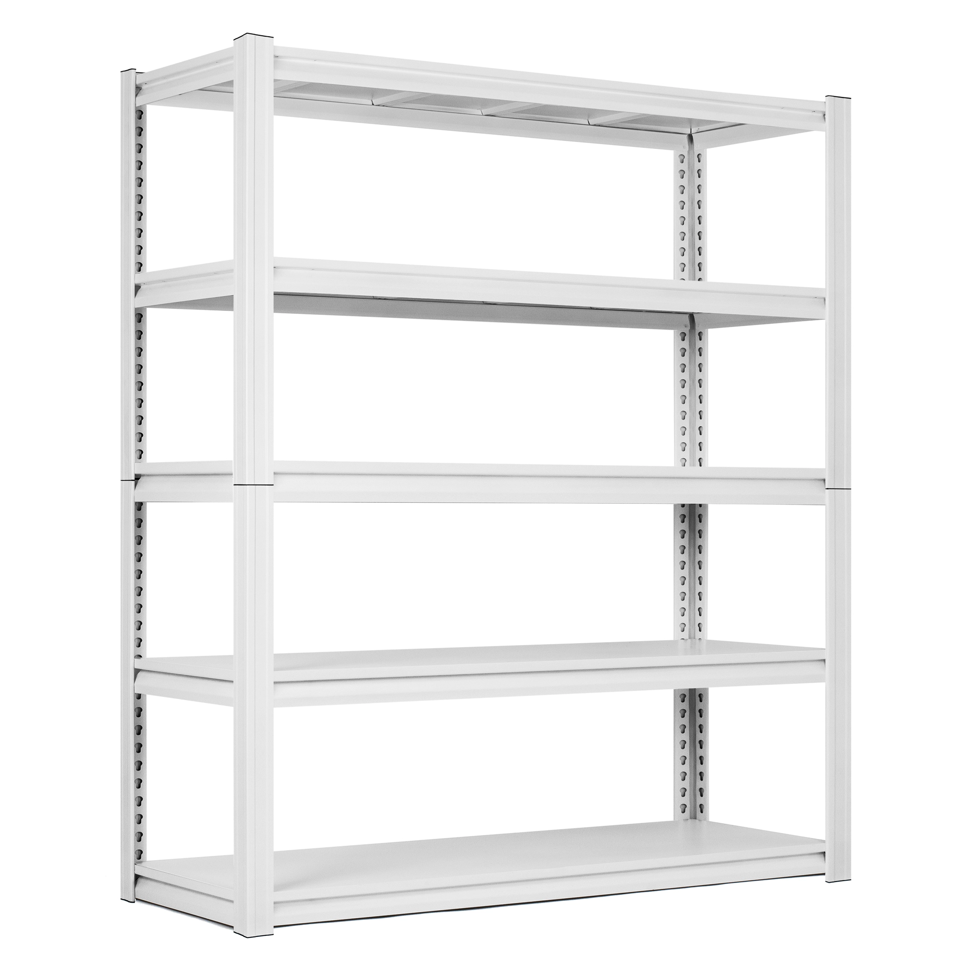 Flynama 5-Shelf Garage Kitchen Pantry Shelving, Heavy Duty Steel, White (47.2"W x 72"H x 17.7"D)