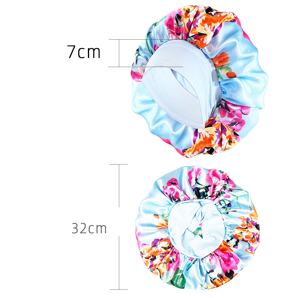 Wardrobe Whimsy Elastic Satin Sleep Bonnet for Women Hair Care Braids