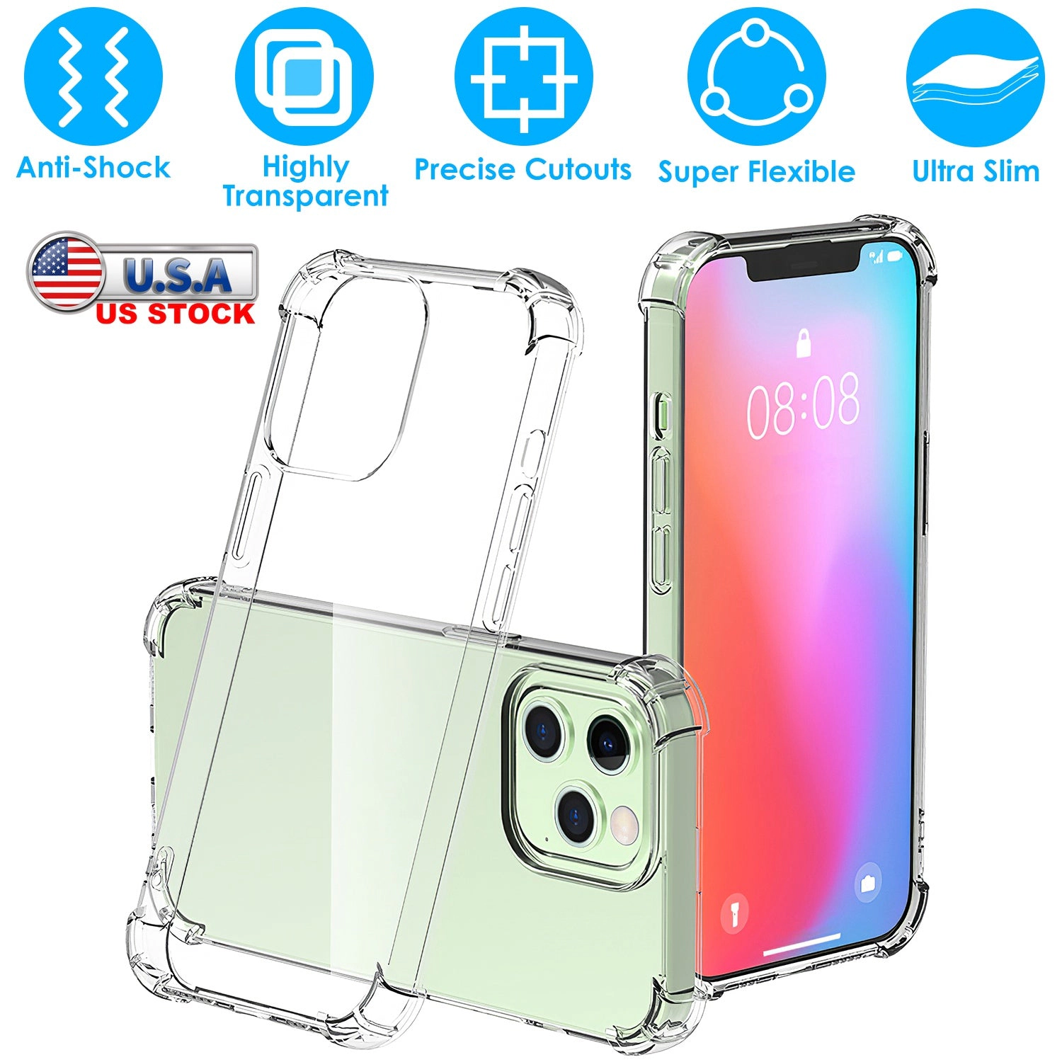 GBruno Clear Shockproof Phone Case For IPhone