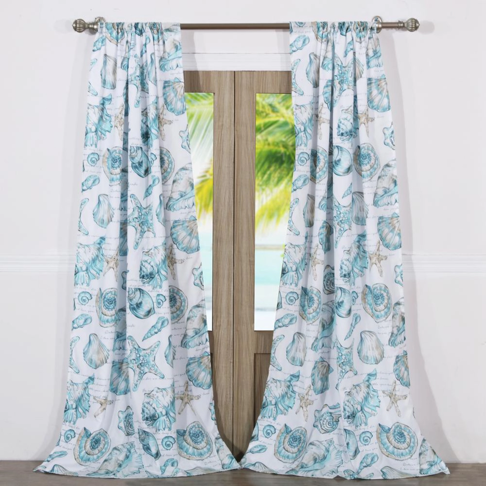 Barefoot Bungalow Cruz Window Curtain Panel Pair Set - 84"x 42", Multicolor