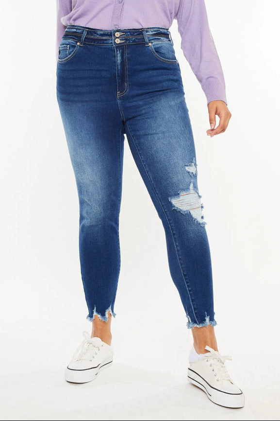 KanCan Women's Plus High Rise Ankle Skinny Jeans Haydee