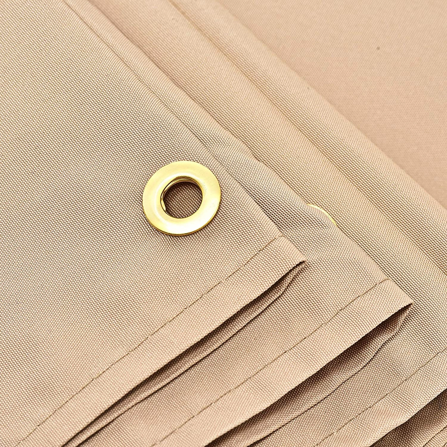 SUGIFT Outdoor Replacement Pergola Canopy Shade Cover 17 x 7 in with Copper Grommets and 4 Straps Beige