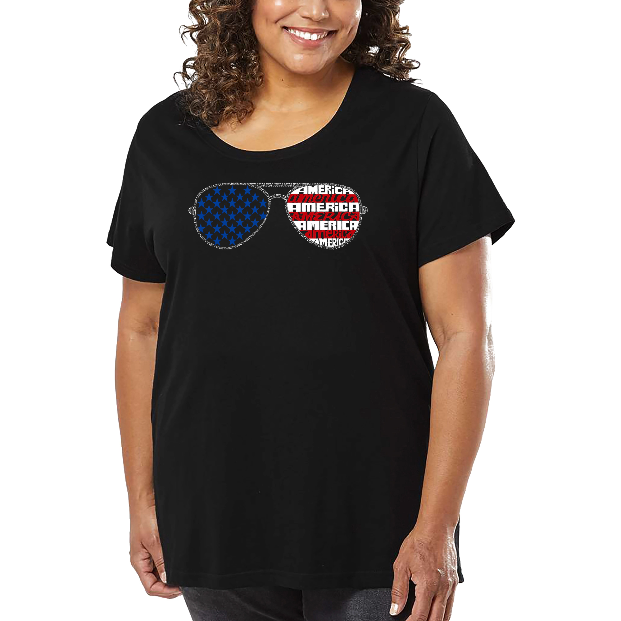 LA Pop Art Women's Plus Word T-Shirt
