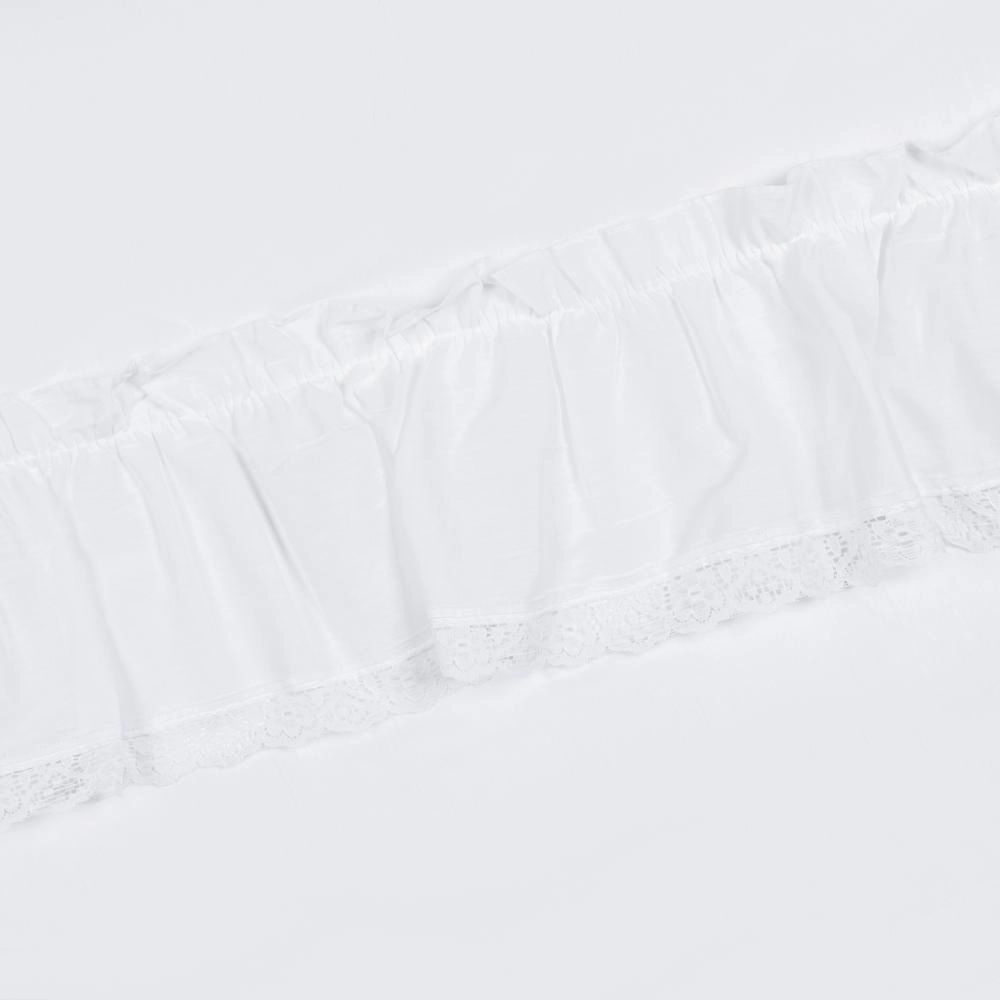 Ellis Curtain Madelyn Ruffled Victorian Priscillas 1.5" Rod Pocket Curtain Panel 100" x 63" White
