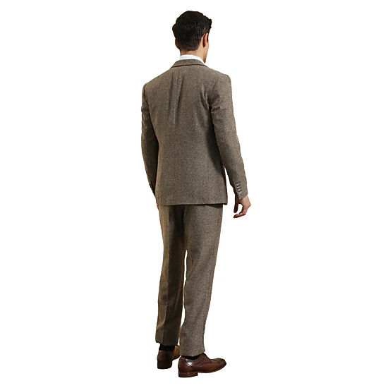 Sean Alexander Mens Regular Fit 3pc Tweed Textured Suit Set