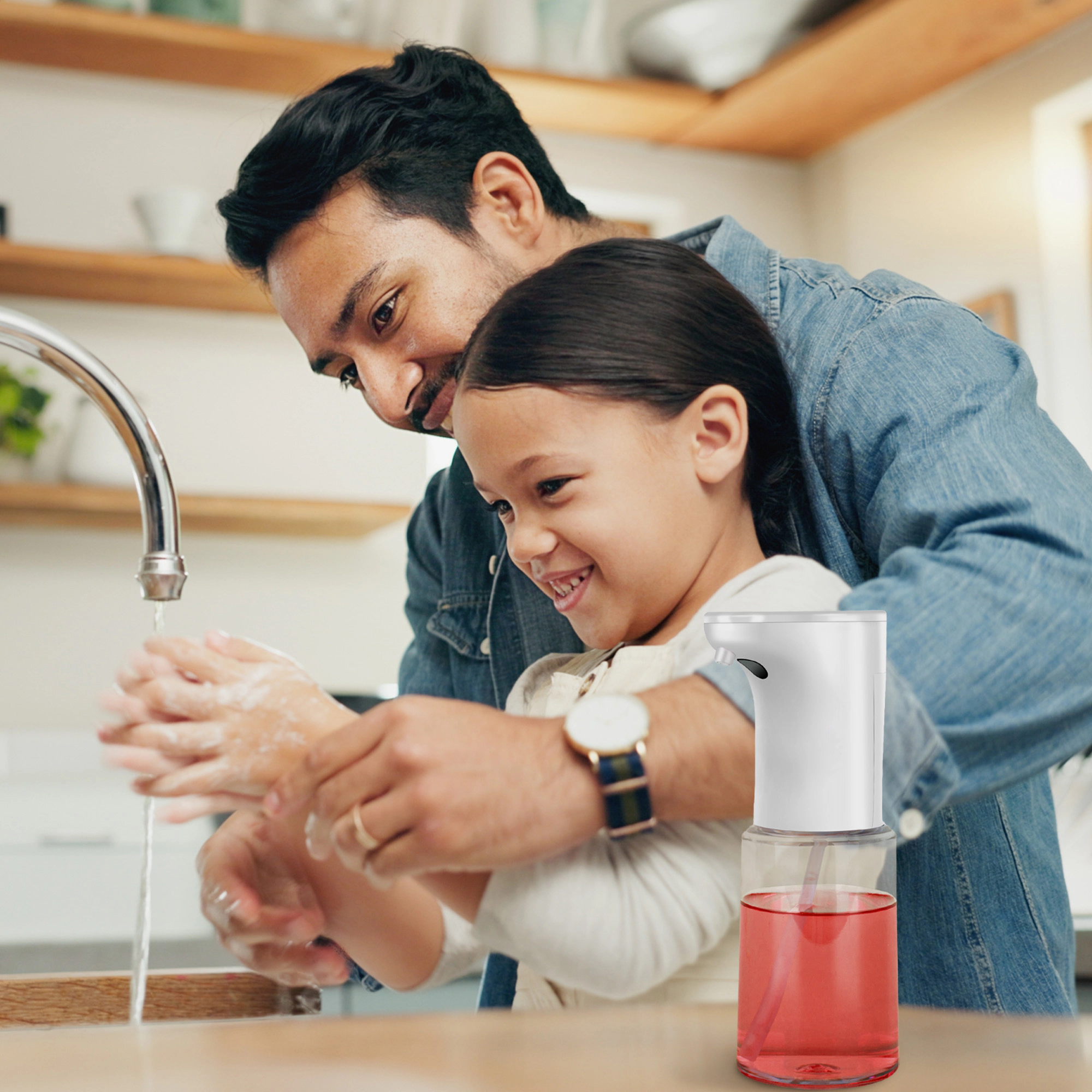 Cheer Collection 300 mL Touchless Soap Dispenser with Infrared Sensor and Adjustable Output