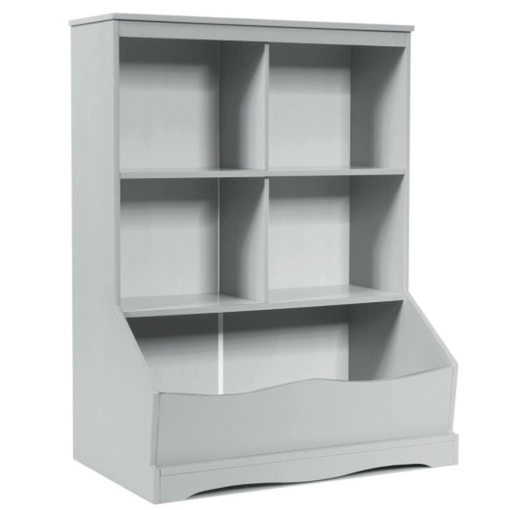 Hivvago 3-Tier Children's Multi-Functional Bookcase Toy Storage Bin Floor Cabinet