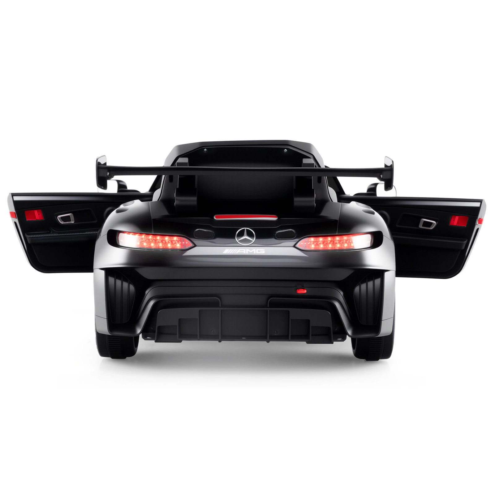 SUGIFT 12V Kids Ride-On Car Black Licensed Mercedes-AMG GT3 with Adjustable Speed