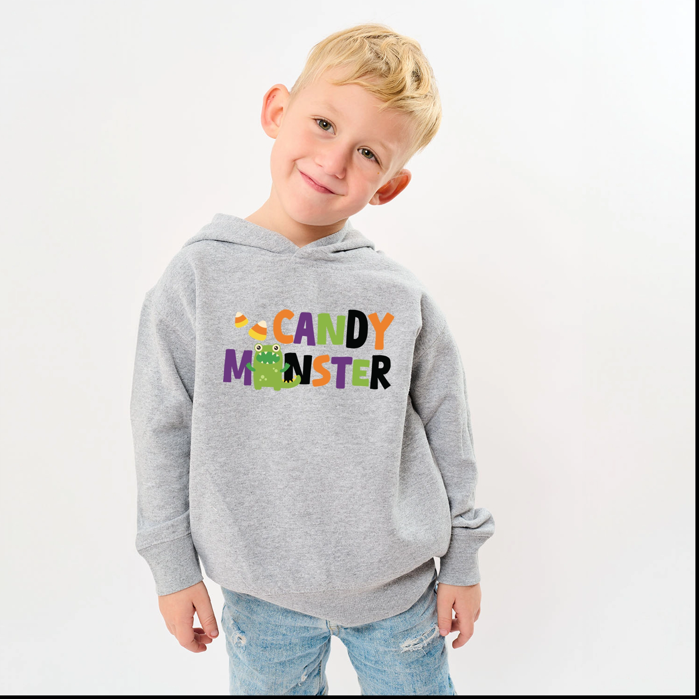 The Juniper Shop - Toddler Hoodie Candy Monster Colorful