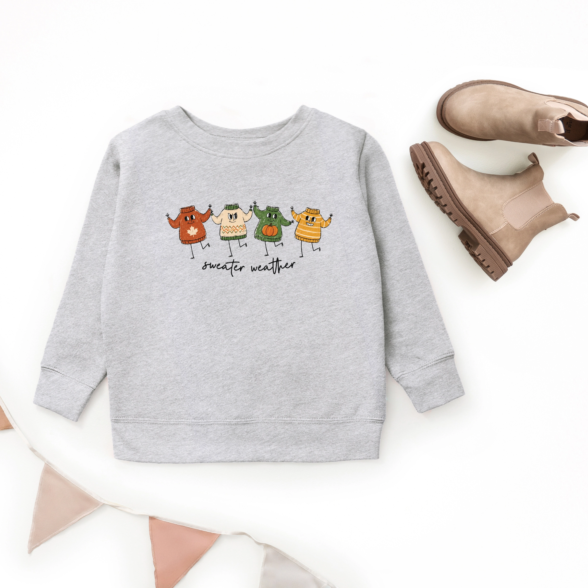The Juniper Shop - Youth Graphic Sweatshirt Sweater Weather Stick Figures