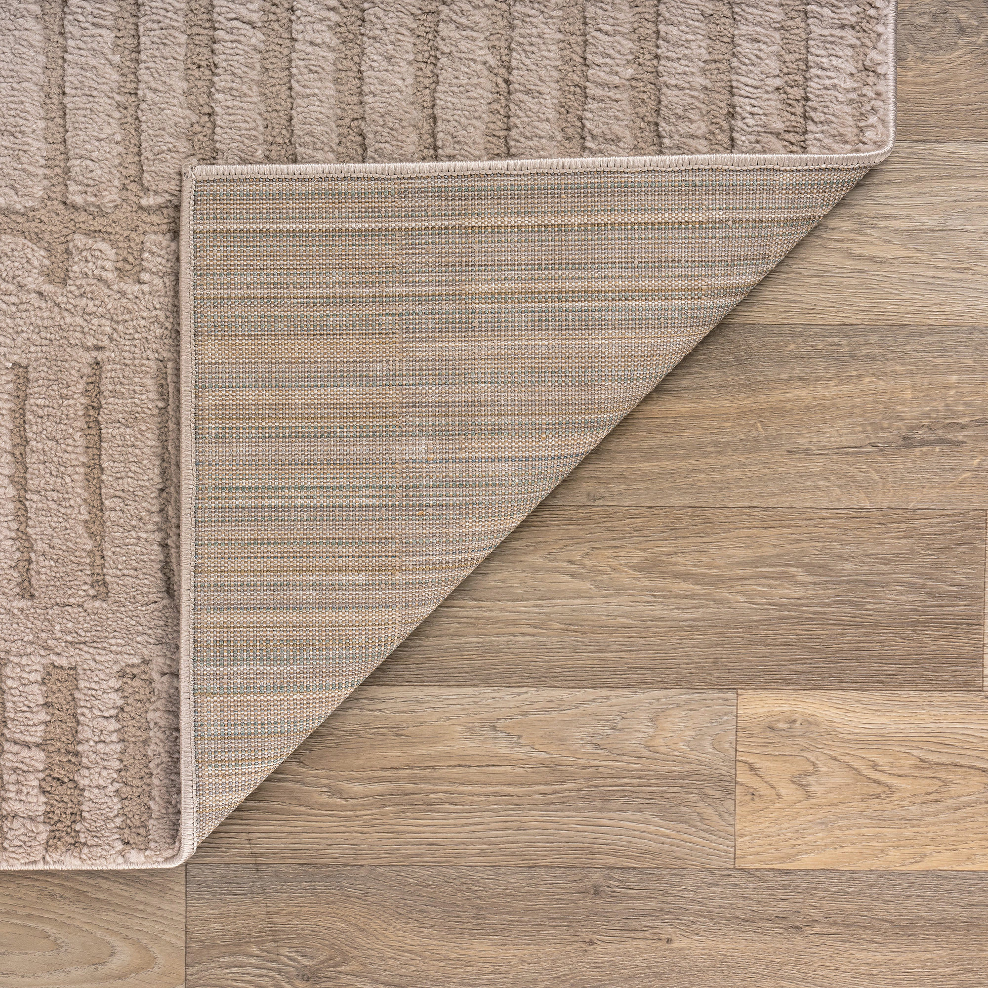 World Rug Gallery Vertical Dash Soft Shag High-Low Indoor Area