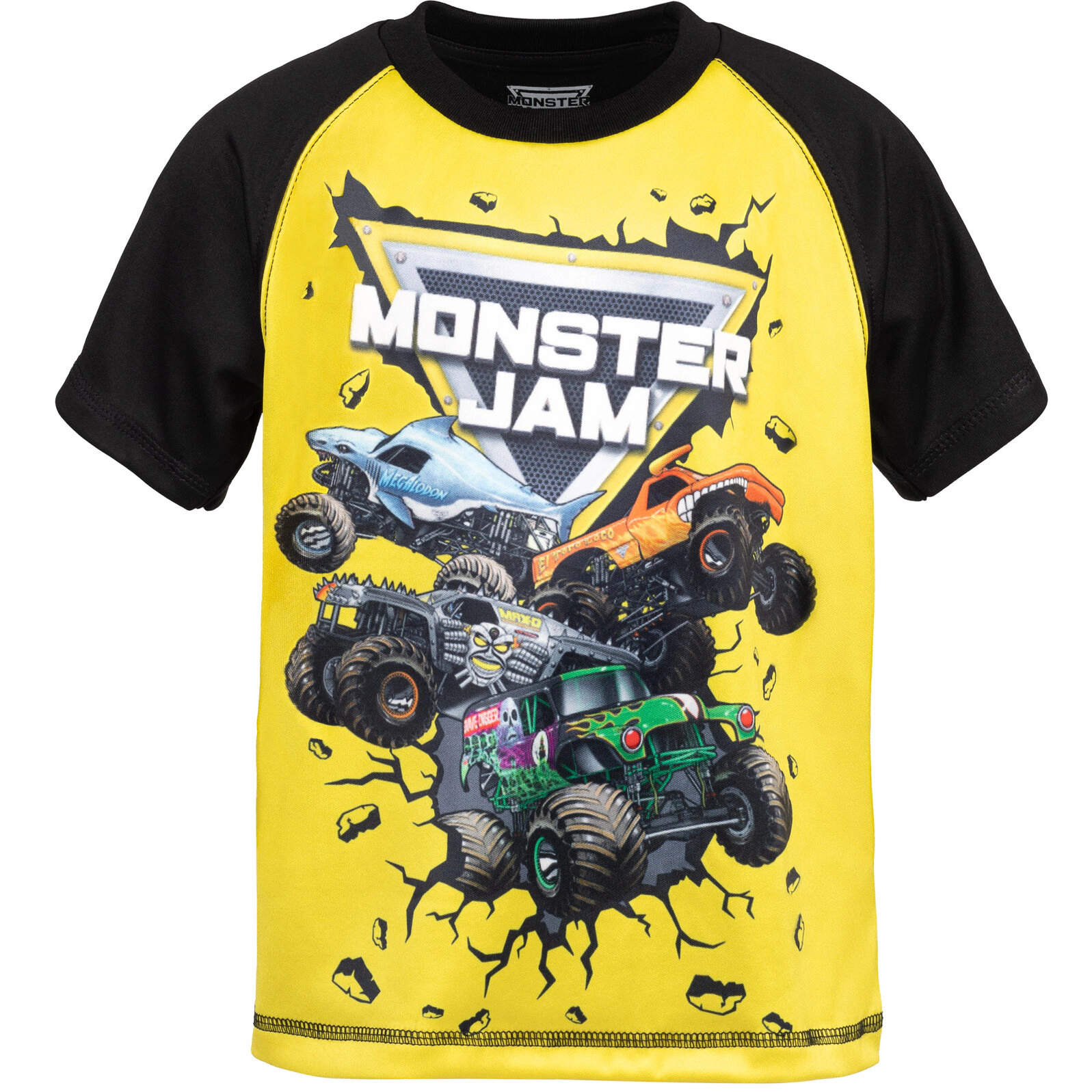 Monster Jam Boys' 3-Pack Short Sleeve Athletic T-Shirts